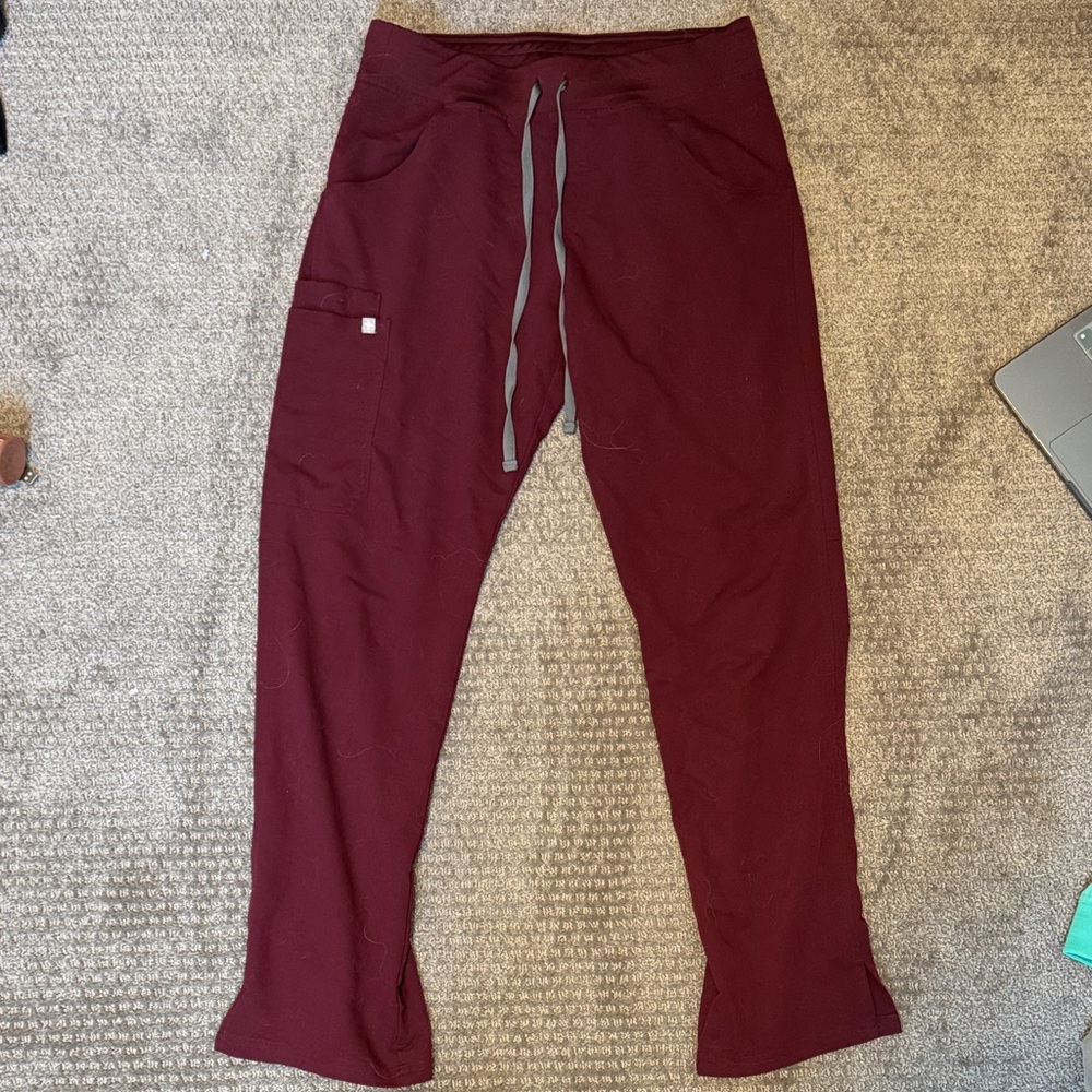 Figs Women's Burgundy Straight Leg Pants